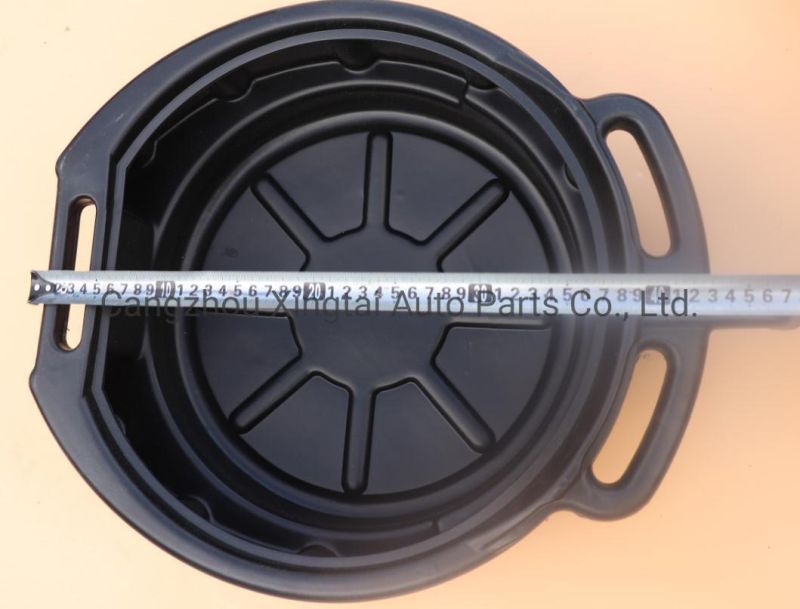 Black 7 Litre Oil Drain Pan Tray