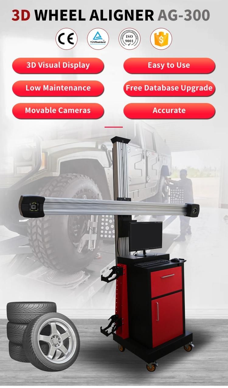 Automatically Move Double Screen Multi-Language Free Update Computer Wheel Alignment 3D Wheel Aligner