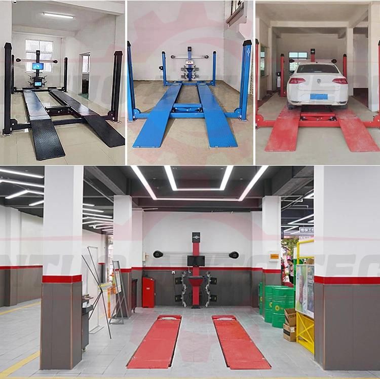 Four Post Car Lift and 3D Wheel Alignment Machine for Sale