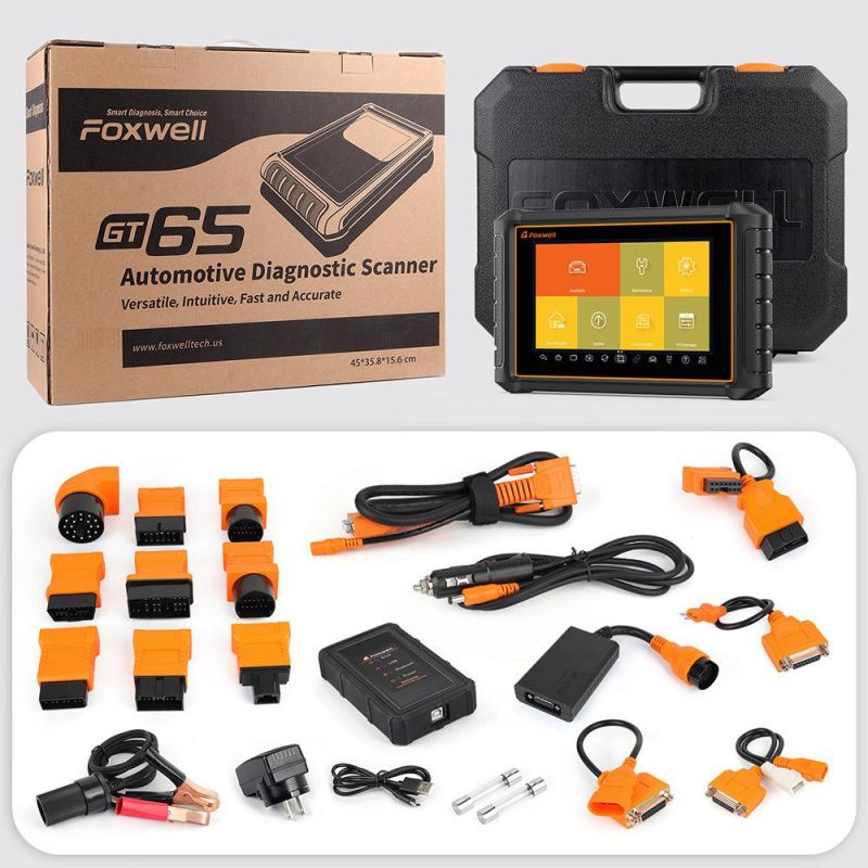Foxwell Gt65 Diagnostic Scanner Bluetooth WiFi Full System Auto Car Diagnostic Tools ABS Sas Oil Reset Active Test OBD2 Scanner