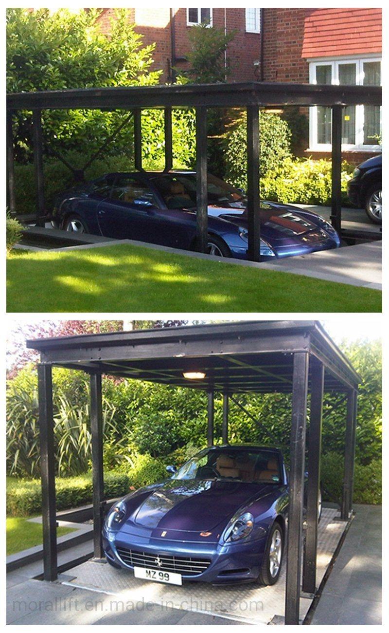 Hydraulic driven parking lift for garage