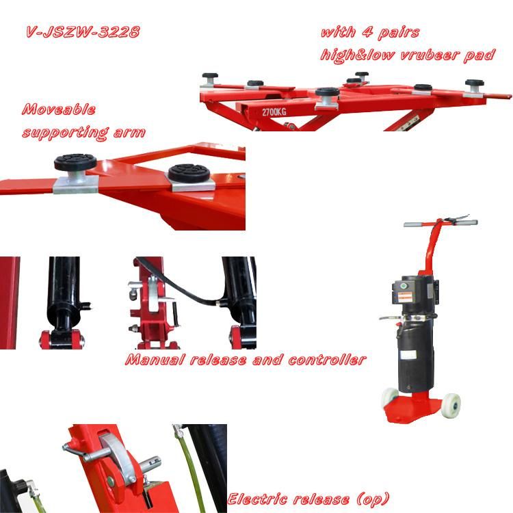 Vico Portable Scissor Lift Auto Hoist Car Lifter Hydraulic Vehicle Crane