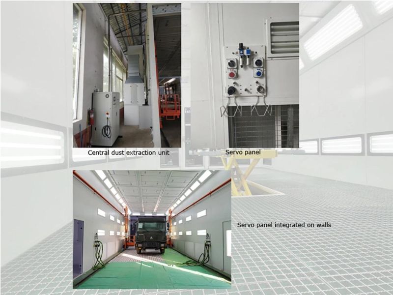 CE Approved Massive Industrial Preparation and Sanding Booth for Large Machinery