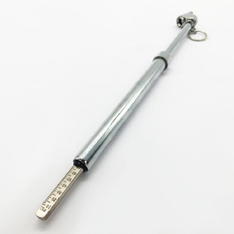 Pencil Car Tire Pressure Gauge with Zinc Alloy Dual Head