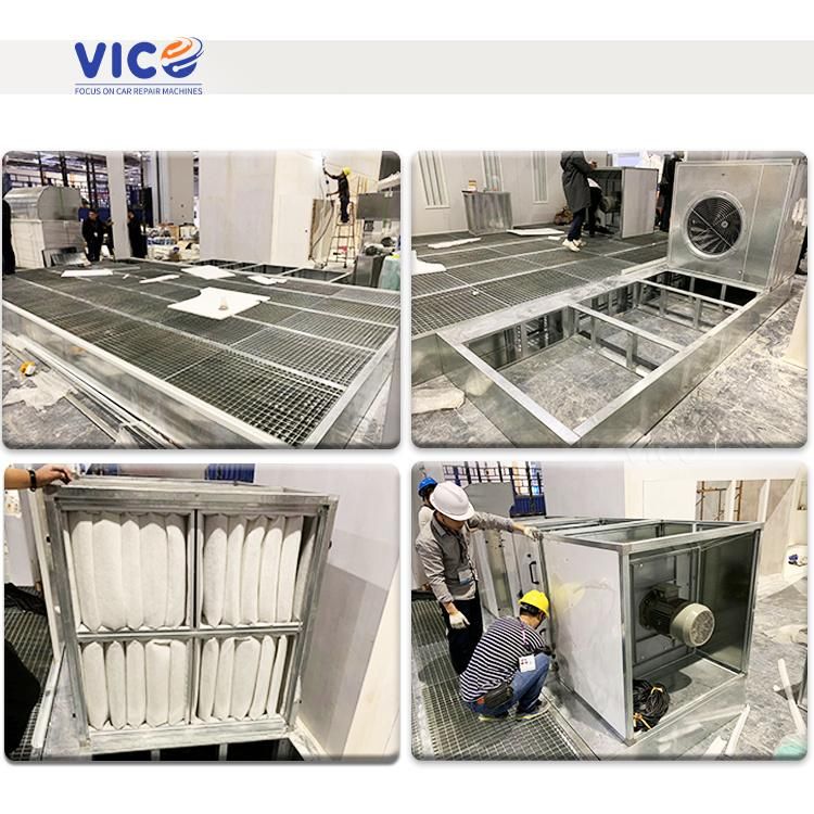Vico European Standard Painting Booth Car Baking Oven Mixing Room