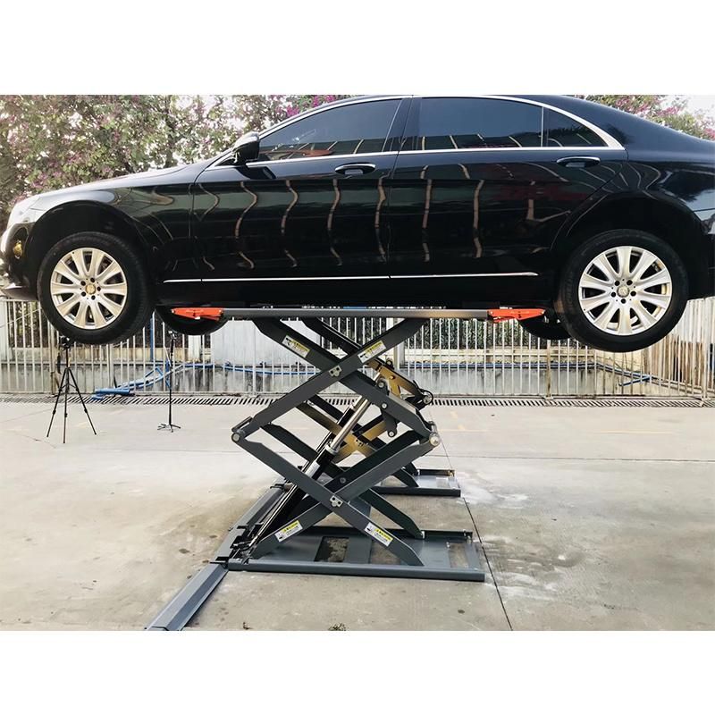 Vico Supper Thin on-Ground Scissor Lift Car Tire Change Lift Auto Collision Shop Equipment