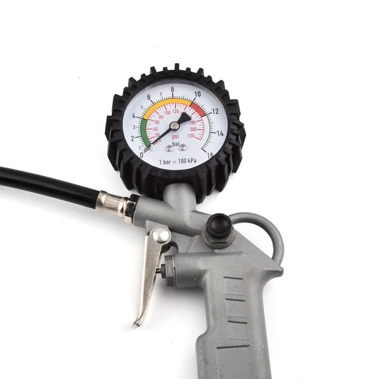 Car Tire Pressure Gauge and Inflator Mechanical Dial Tire Inflator Gauge Automobile Repair Tools