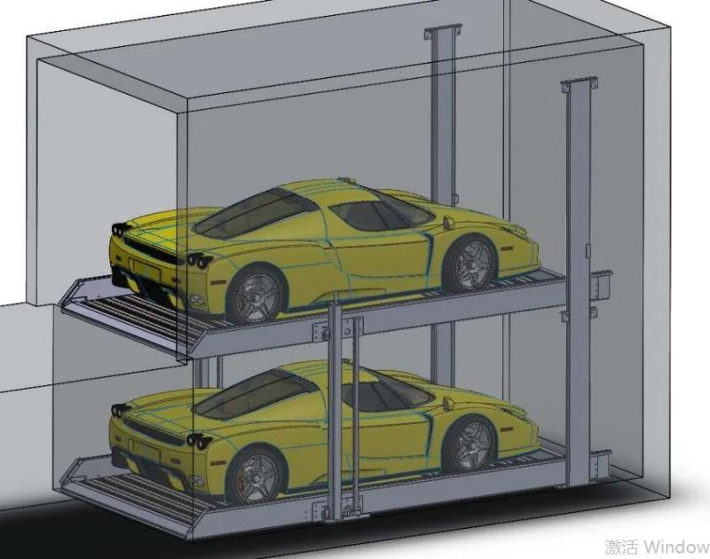 2 Level Underground Parking System Car Stacker