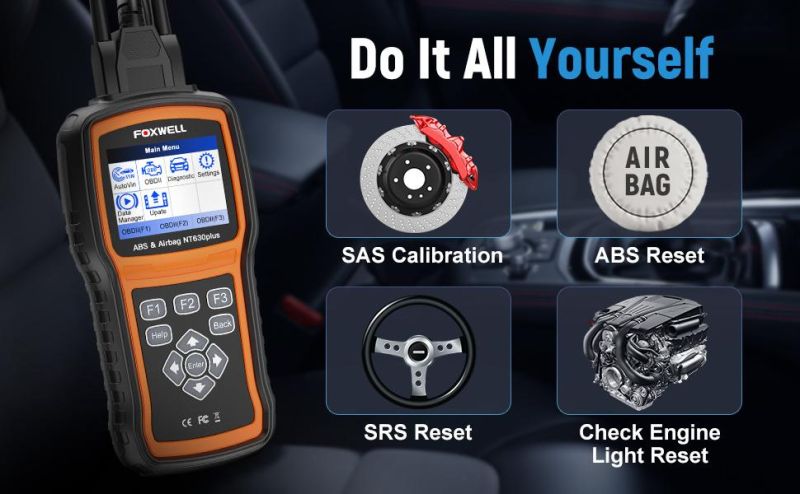 Foxwell Nt630 Plus OBD2 Automotive Scanner Engine Check ABS SRS Airbag Sas Reset Crash Data Odb OBD 2 Auto Car Diagnostic Tool