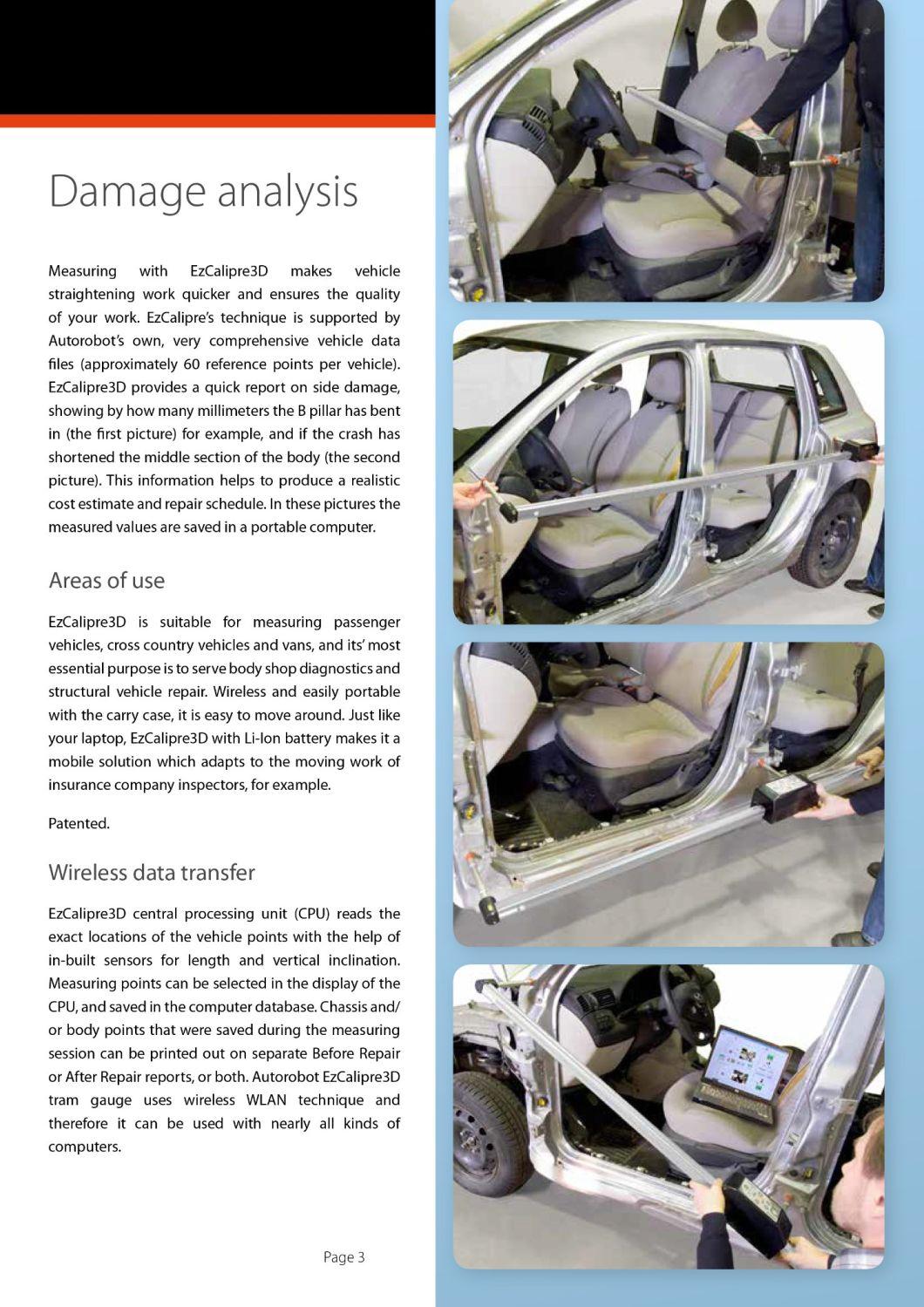 Ezcalipre 3D Measuring System Vehicle Repair Garage Equipments