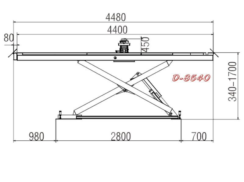 Vico 8818lbs Elevator Scissor Crane Lifter Garage Vehicle Repair