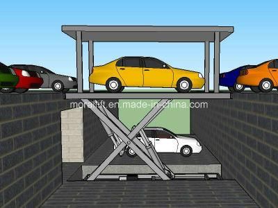 2 Layer Hidden Car Lift with Top Cover