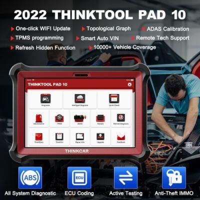2022 Thinkcar Thinktool Pad10 OBD2 Automotive Scanner Professional ABS Af IMMO 34 Reset ECU Coding Active Test Auto Diagnostic Tool
