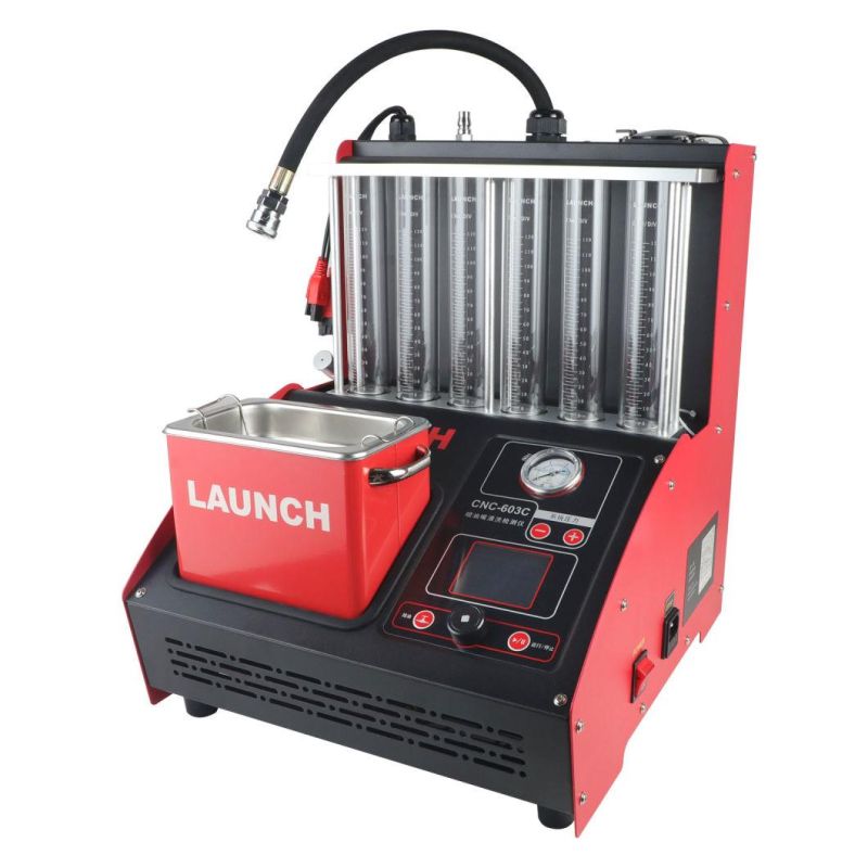Launch CNC 603c 220V 300W Injector Cleaner & Tester CNC 603c Fuel Injector Tester Cleaning Machine Test Bench Equipment Tools for Garage