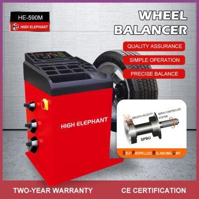 Locking Automatically Wheel Balancer with Servo Controlled System